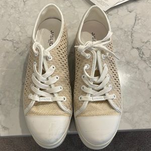 J slides sneakers worn once
